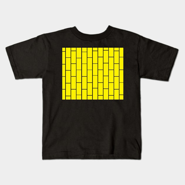 yellow bricks pattern Kids T-Shirt by Samuelproductions19